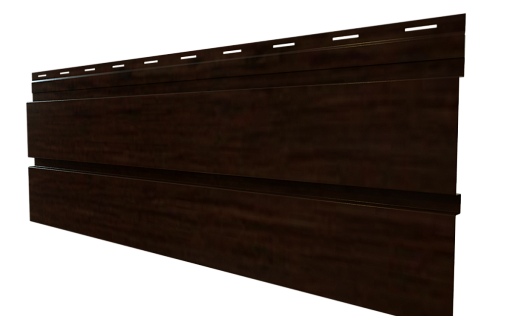 Металлический сайдинг Grand Line Квадро брус Choco Wood с покрытием Colority Print 0.45 мм