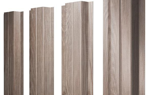 Штакетник Grand Line П-образный В с покрытием Print Elite 0,45 мм White Wood