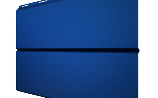 Металлический сайдинг Металл Профиль Lбрус XL Волна RAL 5005 с покрытием NormanMP 0.5 мм