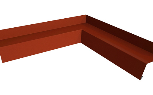 Угол отлива 50 внутренний Grand Line с покрытием Полиэстер 0,45 мм RAL 8004