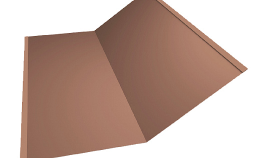 Планка нижней ендовы 300x300 Grand Line с покрытием Полиэстер 0,45 мм RAL 8004