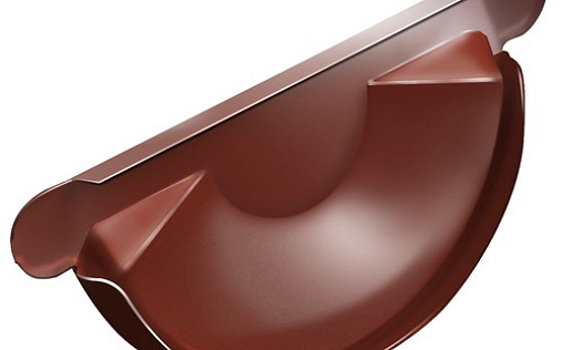 Заглушка желоба Grand Line 125 мм RAL 8004