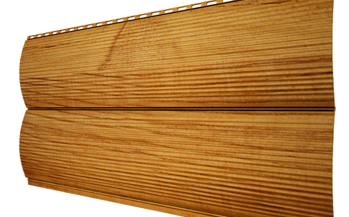 Металлический сайдинг Металл Профиль Woodstock Волна Кедр с покрытием Ecosteel текстурированный 0.5 мм