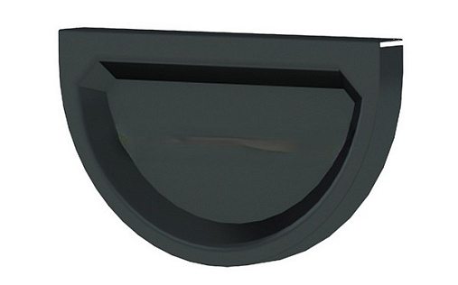 Заглушка для желоба 185 мм RAL 7024