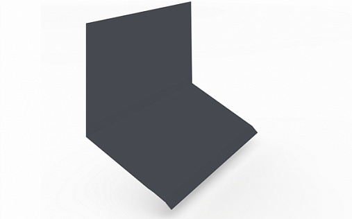 Планка верхнего примыкания к стене фальц 150x130x20 Grand Line с покрытием Полиэстер 0,7 мм RAL 7024