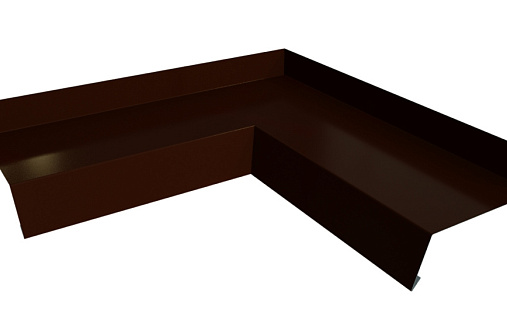 Угол отлива 100 внутренний Grand Line с покрытием Velur X 0,5 мм RAL 8017