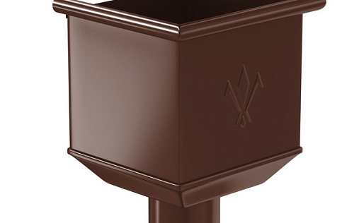 Водосборная воронка квадратная Aquasystem Премиум 150/100 мм, Pural, RAL 8017