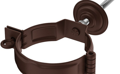 Кронштейн трубы на кирпич Aquasystem Премиум 100 мм, Pural Matt, RAL 8017