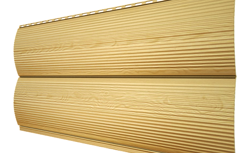 Металлический сайдинг Металл Профиль Woodstock Волна Сосна с покрытием Ecosteel матовый 0.5 мм