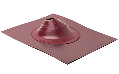 Проходка угловая Master Flash №1 диаметром 75-200 мм, 600х500 мм, красный, EPDM (фланец окрашен)