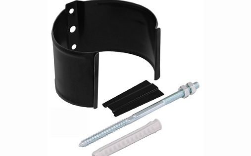 Хомут трубы металлический на кирпич ПВХ Grand Line Дизайн 135/90 RAL 9005