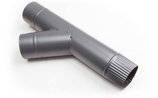 Тройник трубы Vegastyle 90 мм Оцинкованный (Zn)