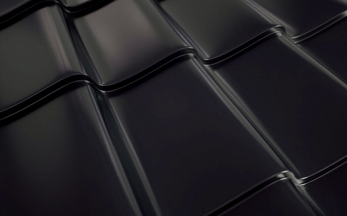 Металлочерепица Ламонтерра XL RAL 8019 с покрытием VikingMP E 0.5 мм