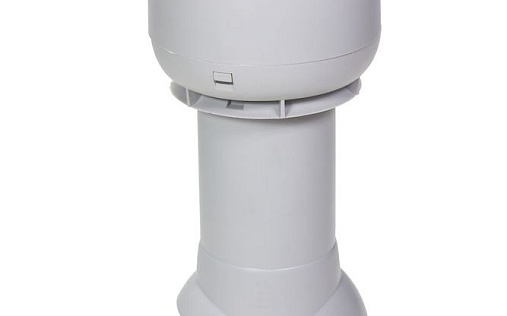 Вентиляционный выход Vilpe диаметром 125/ИЗ/500 мм Светло-серый