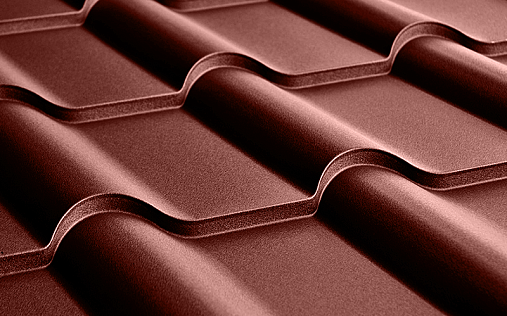 Металлочерепица Камея RAL 3009 с покрытием Satin 0.5 мм