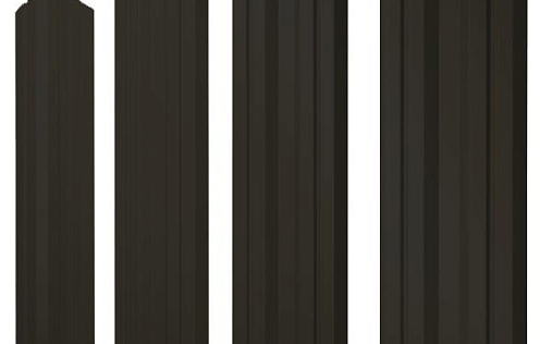 Штакетник фигурный Grand Line Twin с покрытием Полиэстер двусторонний 0,45 мм RAL 9005