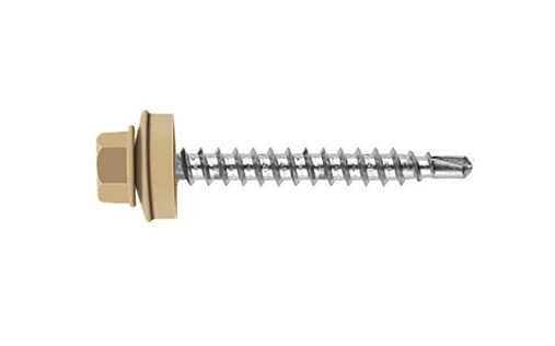 Кровельный саморез по дереву Daxmer 4,8x50 RAL 8029 (150 шт) сверло №1