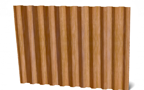 Профнастил С21-1000 0,5 мм под дерево глянцевый Мореный дуб