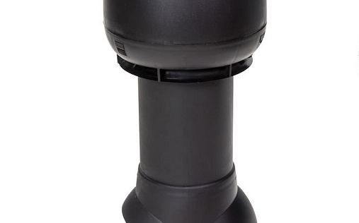 Вентиляционный выход Vilpe диаметром 125/ИЗ/500 мм Чёрный