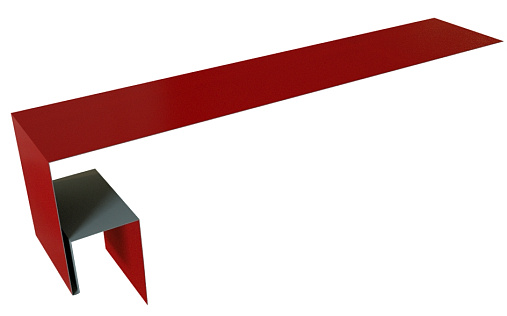 Планка околооконная сложная 200x50x18 (j-фаска) Grand Line с покрытием Satin 0,5 мм RAL 3011