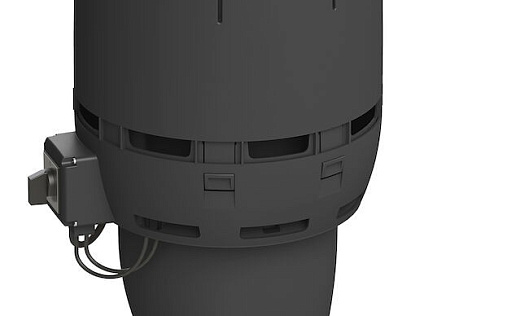 Вентилятор с шумопоглотителем Vilpe Flow ECo125Р/500 Чёрный