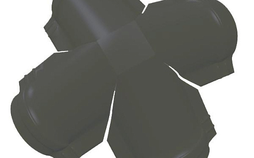 Четверник малого полукруглого конька Grand Line с покрытием Полиэстер 0,45 мм RAL 7024