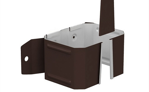 Кронштейн трубы на дерево 76x102 мм МП Бюджет RAL 8017