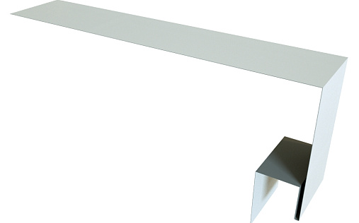 Планка околооконная сложная (Блок-хаус, Экобрус) 200x75x25 Grand Line с покрытием Satin 0,5 мм RAL 9003