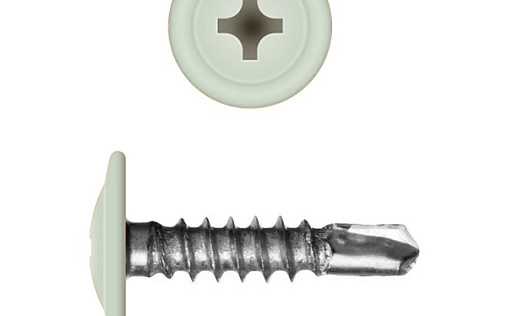 Саморез с прессшайбой по металлу 4,2x19 RAL 9016 (1000 шт)