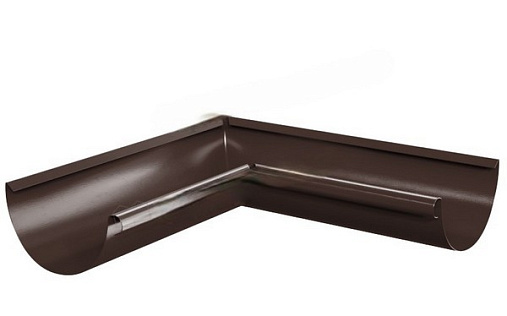 Внутренний угол желоба 90 градусов Металл Профиль Grand System 125 мм RAL 8017