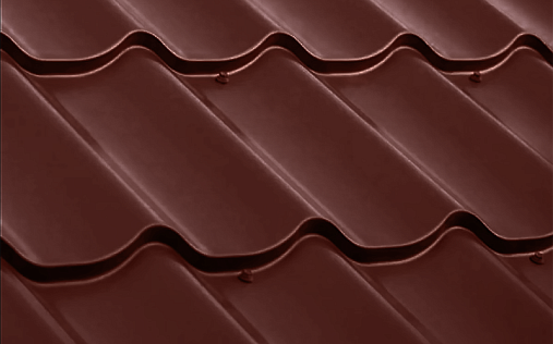 Металлочерепица Классик RAL 3009 с покрытием Satin 0.5 мм