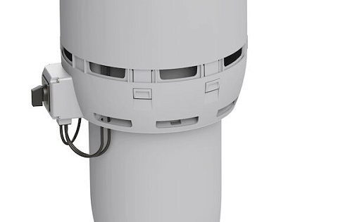 Вентилятор с шумопоглотителем Vilpe Flow ECo125Р/700 Светло-серый