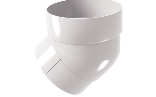 Колено круглой трубы 45° градусов ПВХ Grand Line Дизайн 135/90 RAL 9003