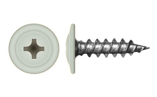 Саморез с прессшайбой по дереву 4,2x19 RAL 9016 (1000 шт)