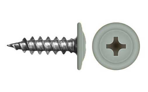 Саморез с прессшайбой по дереву 4,2x16 RAL 9006 (1000 шт)