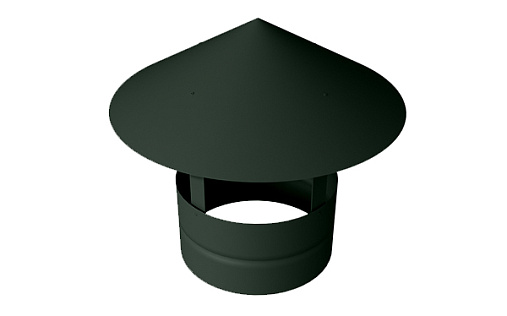 Дымник на трубу круглый 250 мм с покрытием GreenСoat Pural 0.5 мм