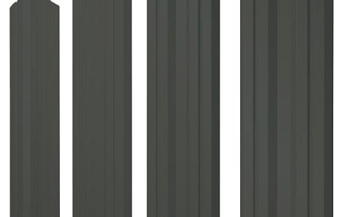 Штакетник фигурный Grand Line Twin с покрытием Полиэстер двусторонний 0,45 мм RAL 7016