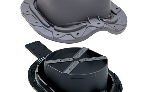 Проходной элемент Vilpe Muotokate 2K Серый для металлочерепицы с профилем Monterrey