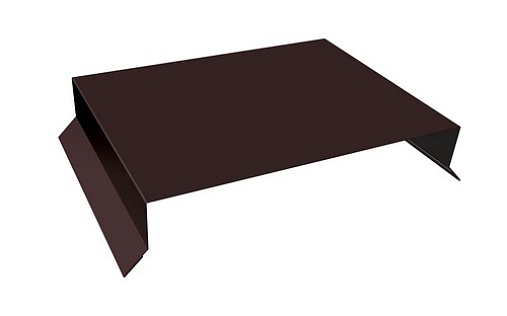 Парапетная крышка прямая 100 мм с покрытием Quarzit Pro Matt 0.5 мм