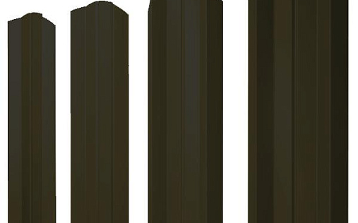 Штакетник фигурный Grand Line М-образный B с покрытием Полиэстер двусторонний 0,45 мм RAL 9005