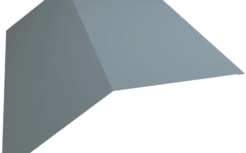 Планка плоского конька 115x30x115 Grand Line с покрытием Полиэстер 0,7 мм RAL 7004