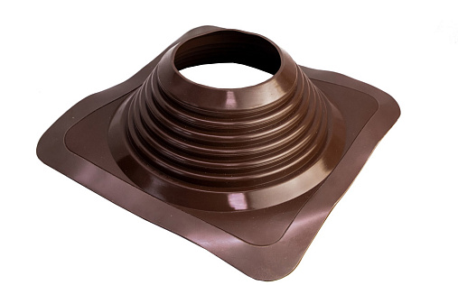 Проходка прямая Master Flash CN №8 диаметром 180-330 мм, 420х420 мм, коричневый, силикон (фланец окрашен)