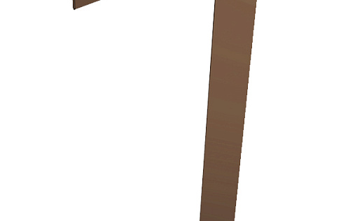 Торцевая кровельная планка фальц 65x97 Grand Line с покрытием Полиэстер 0,7 мм RAL 8017