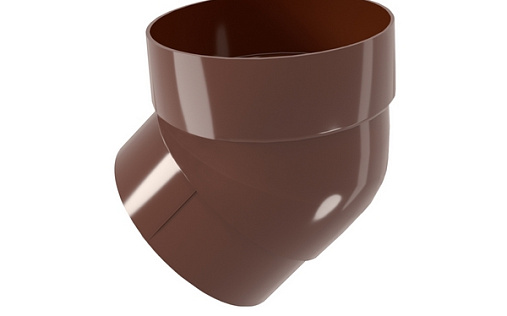 Колено круглой трубы 45° градусов ПВХ Grand Line Дизайн 135/90 RAL 8017