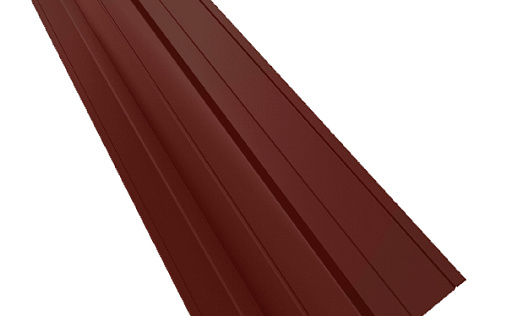 Фигурная планка верхней ендовы 100x100 Grand Line с покрытием Velur X 0,5 мм RAL 3009