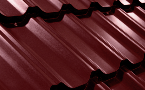 Металлочерепица Квинта Плюс RAL 3011 с покрытием Satin 0.5 мм