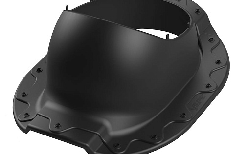 Проходной элемент Vilpe Aalto 2K Чёрный для металлочерепицы с профилем Adamante