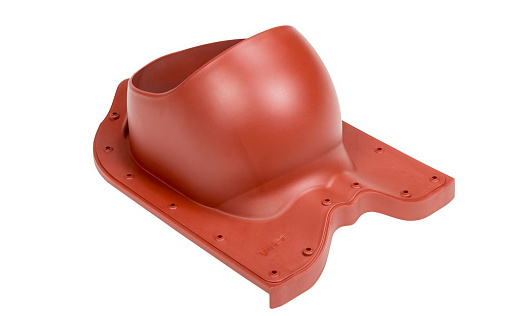 Проходной элемент Vilpe Nera 2K Красный для металлочерепицы с профилем Finnera