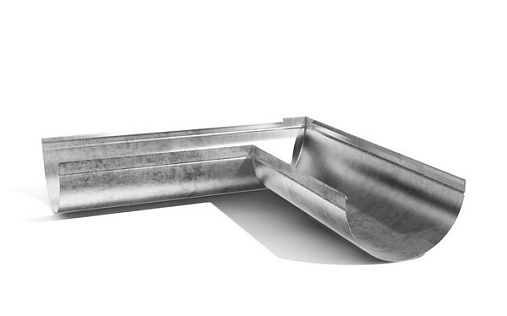 Внутренний угол желоба 200 мм 90 градусов Оцинкованный (Zn)