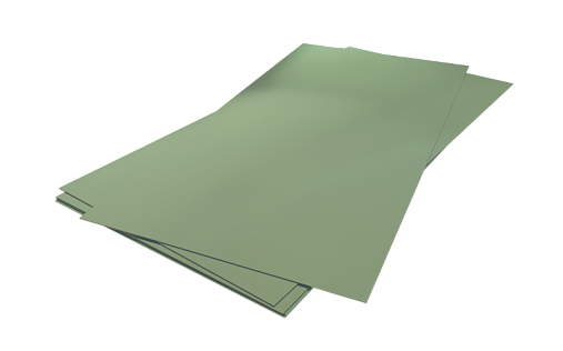 Плоский лист с плёнкой Grand Line RAL 6021 с покрытием Satin 0.5 мм